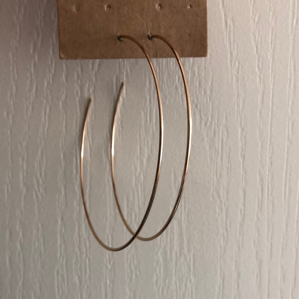 Thin Gold Hoops 9$